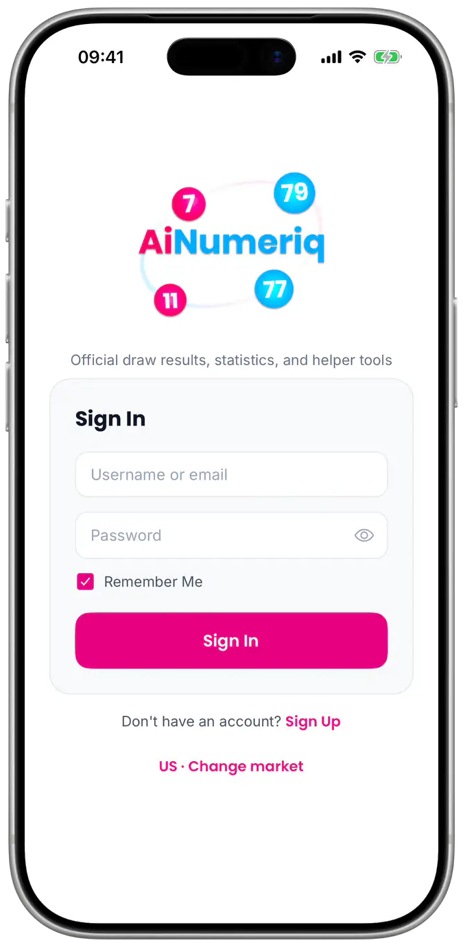AiNumeriq United States mobile app screens